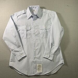 DSCP Wings Collection Blue Shirt Army Navy Military 16.5 x 34 Polyester Cotton